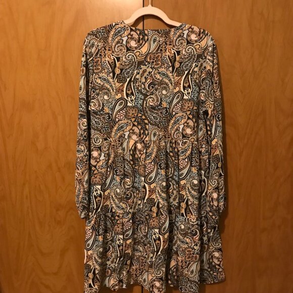 NWT Cupshe Women's Paisley Print Peasant Sleeve Dress Size XL - Picture 6 of 10